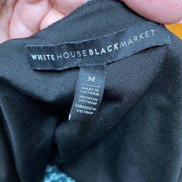 WHBM M Mock Wrap Top with Gathered Waistline and Accents at the Shoulders - Picture 7 of 10